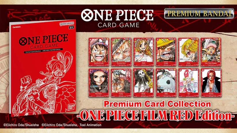 The "One Piece Card Game - Premium Card Collection Film Red Edition (English)" appears to be a specific edition of a card game based on the popular manga and anime series, One Piece. This edition likely focuses on characters, events, or storylines related to the "Film Red"